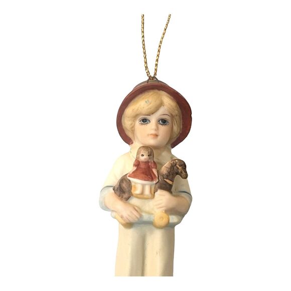 1986 Limited Edition Jan Hagara JODY CHRISTMAS ORNAMENT 3.5" Figurine Horse Doll - Picture 2 of 7